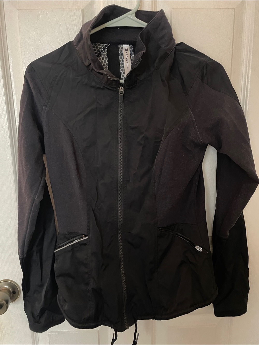Fabletics Black Zip-Front Utility Jacket